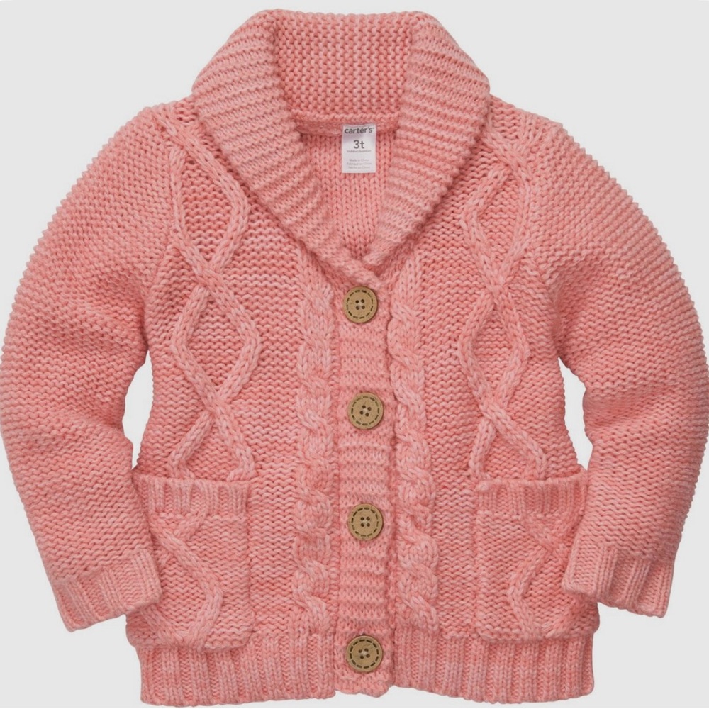 Carter’s Toddler Classic Cable Knit Sweater Cardigan